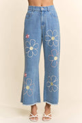 Sunshine Bloom Wide Leg Jeans