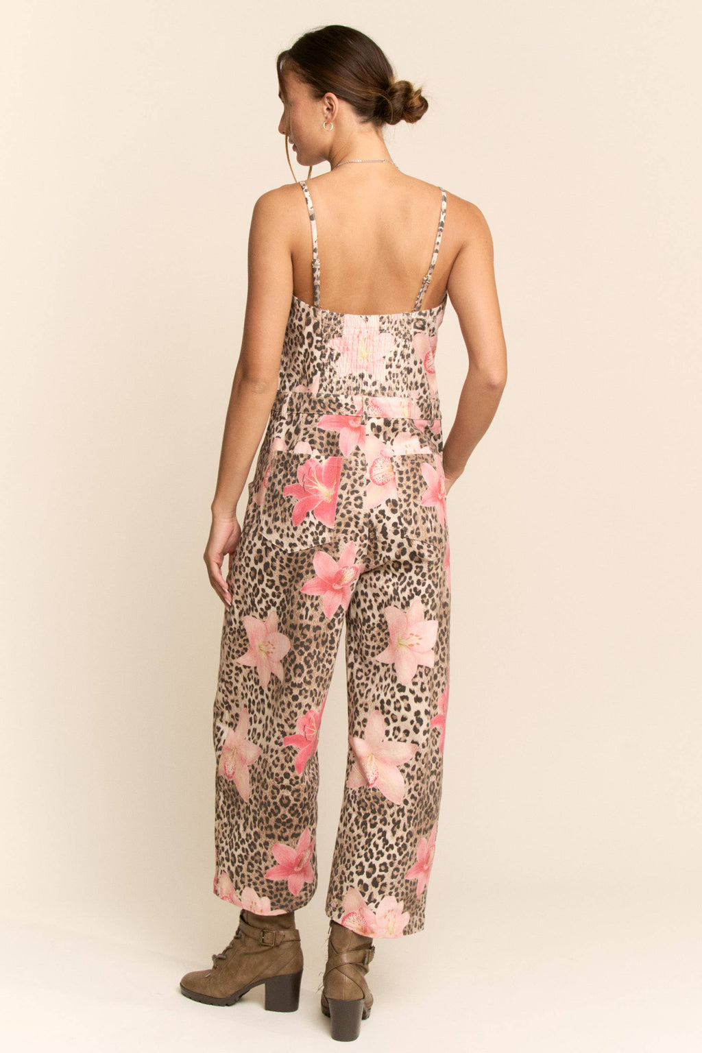Wild Bloom Denim Jumpsuit