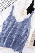 Ocean Lace Crochet Cami - Blue