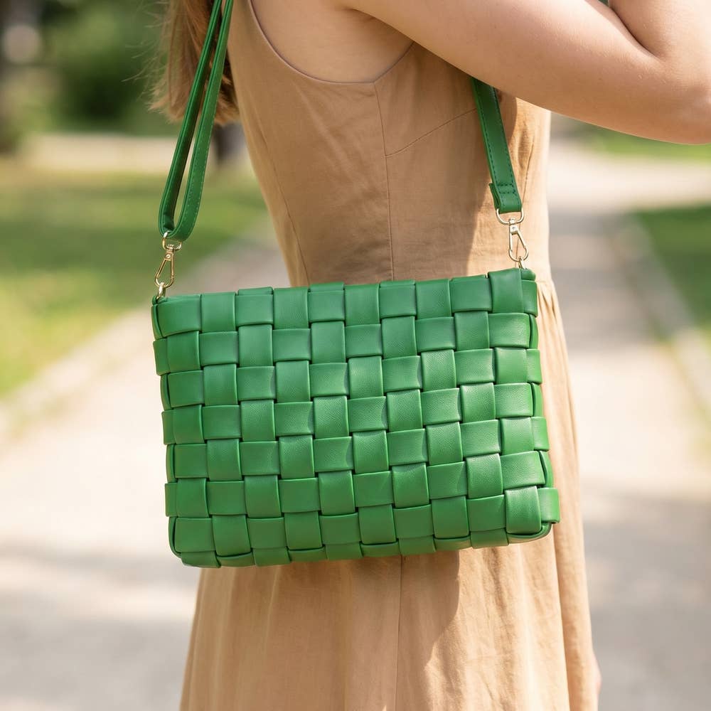 Palm Breeze Woven Crossbody