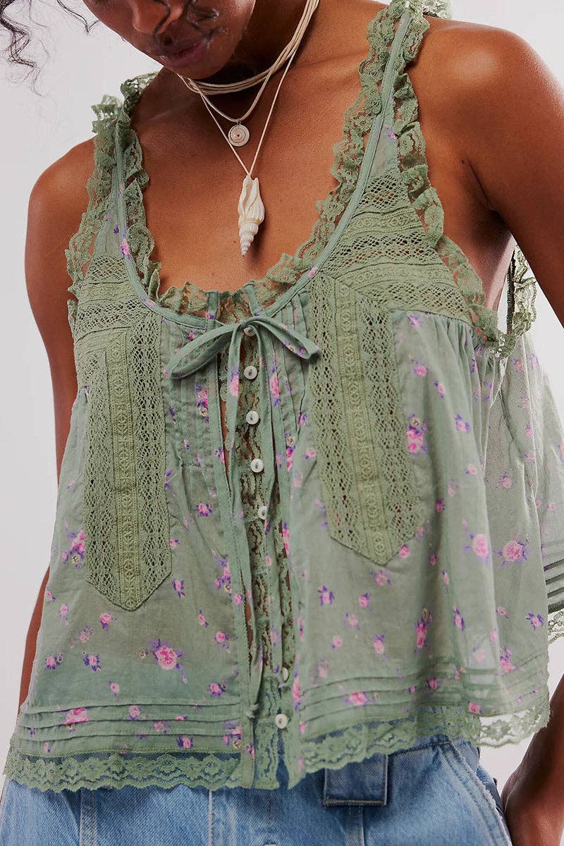 Desert Wildflower Lace Top