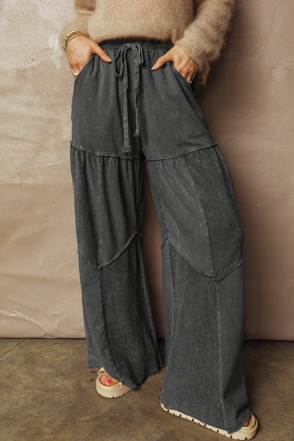 Encinitas Mineral Wash Patchwork Pants