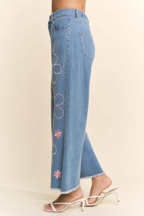 Sunshine Bloom Wide Leg Jeans