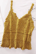Ocean Lace Crochet Cami - Yellow