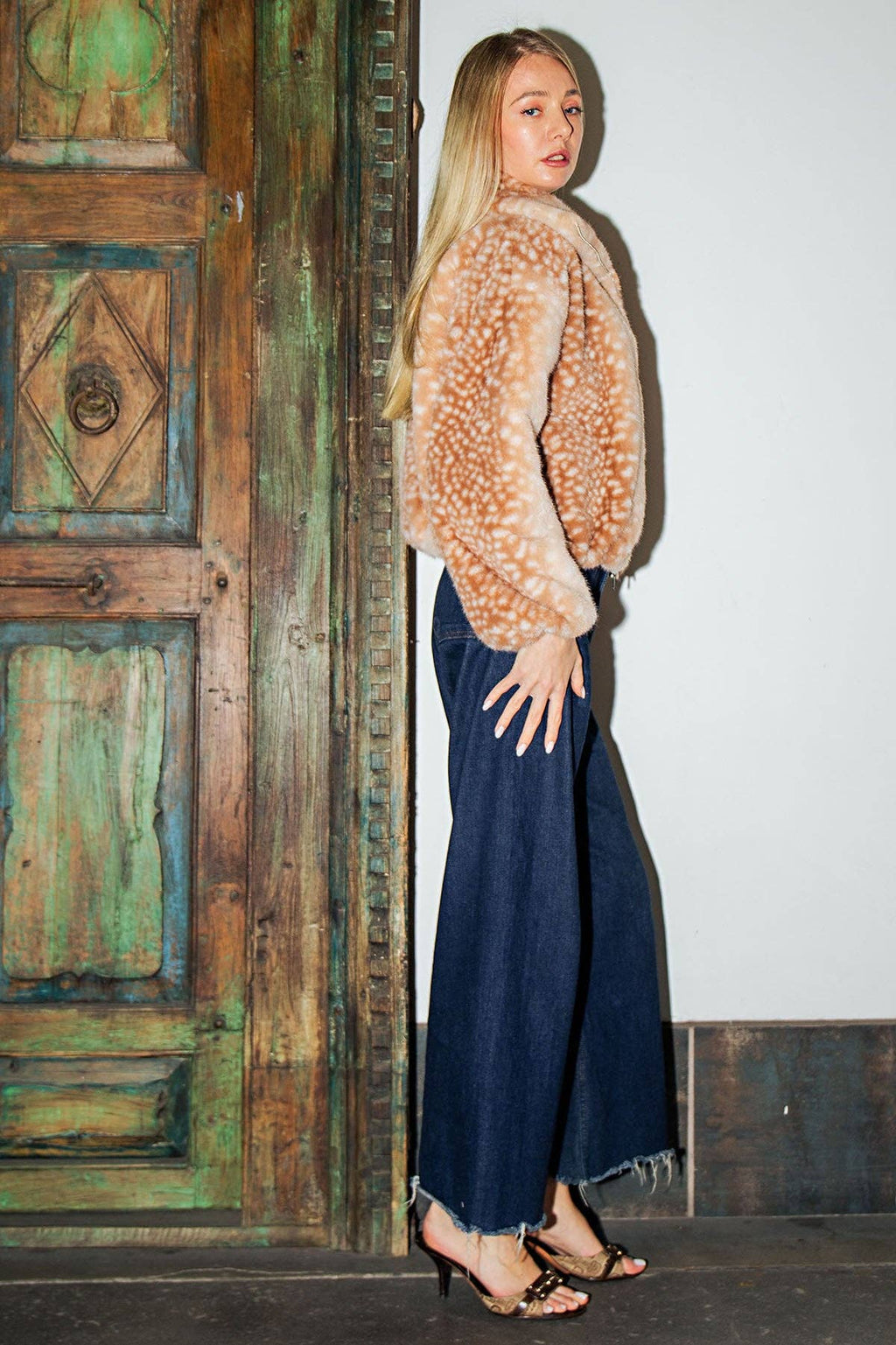 Golden Fawn Faux Fur Jacket