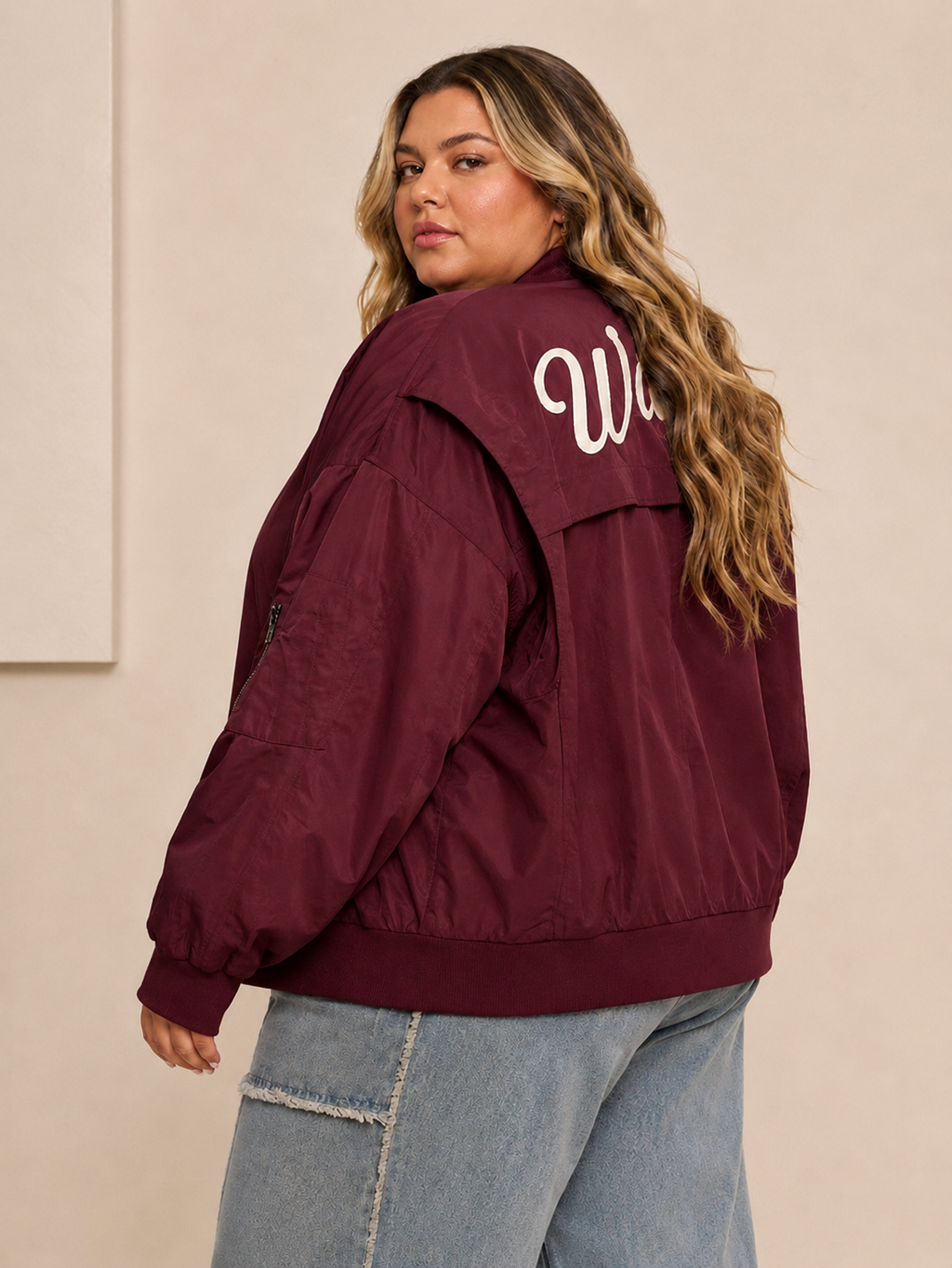 Wild Horses Bomber Jacket - Plus