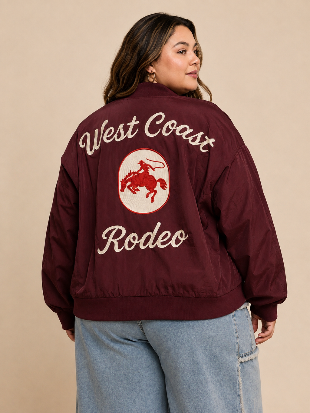 Wild Horses Bomber Jacket - Plus