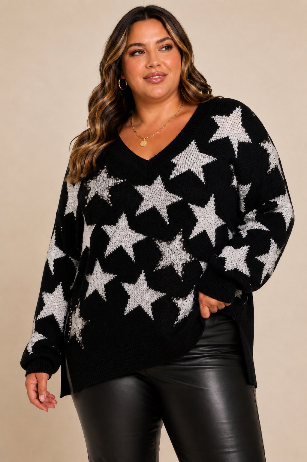 Starstruck Studded Sweater - Plus