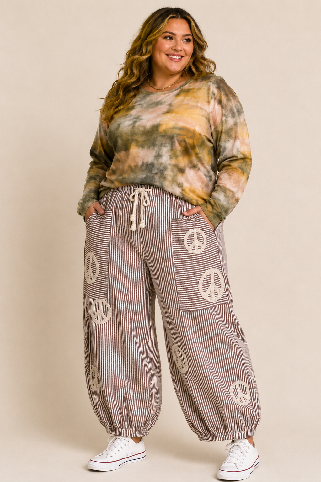 Peaceful Days Balloon Pants - Plus