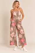 Wild Bloom Denim Jumpsuit