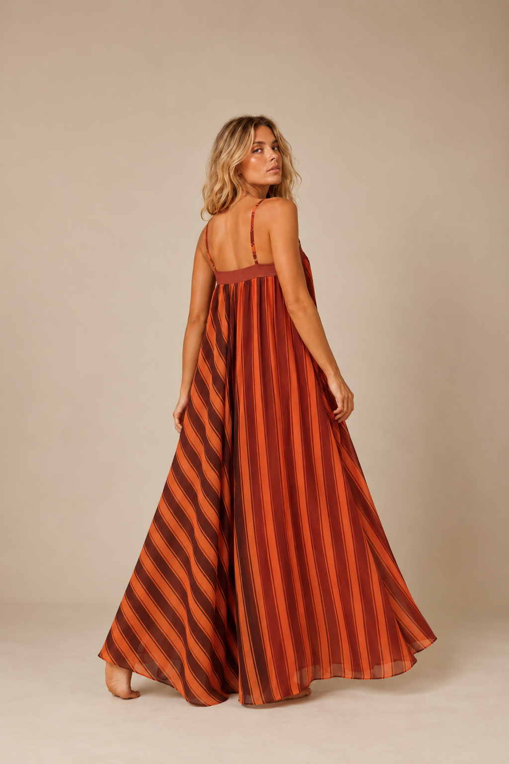 Malibu Sunset Striped Maxi Dress