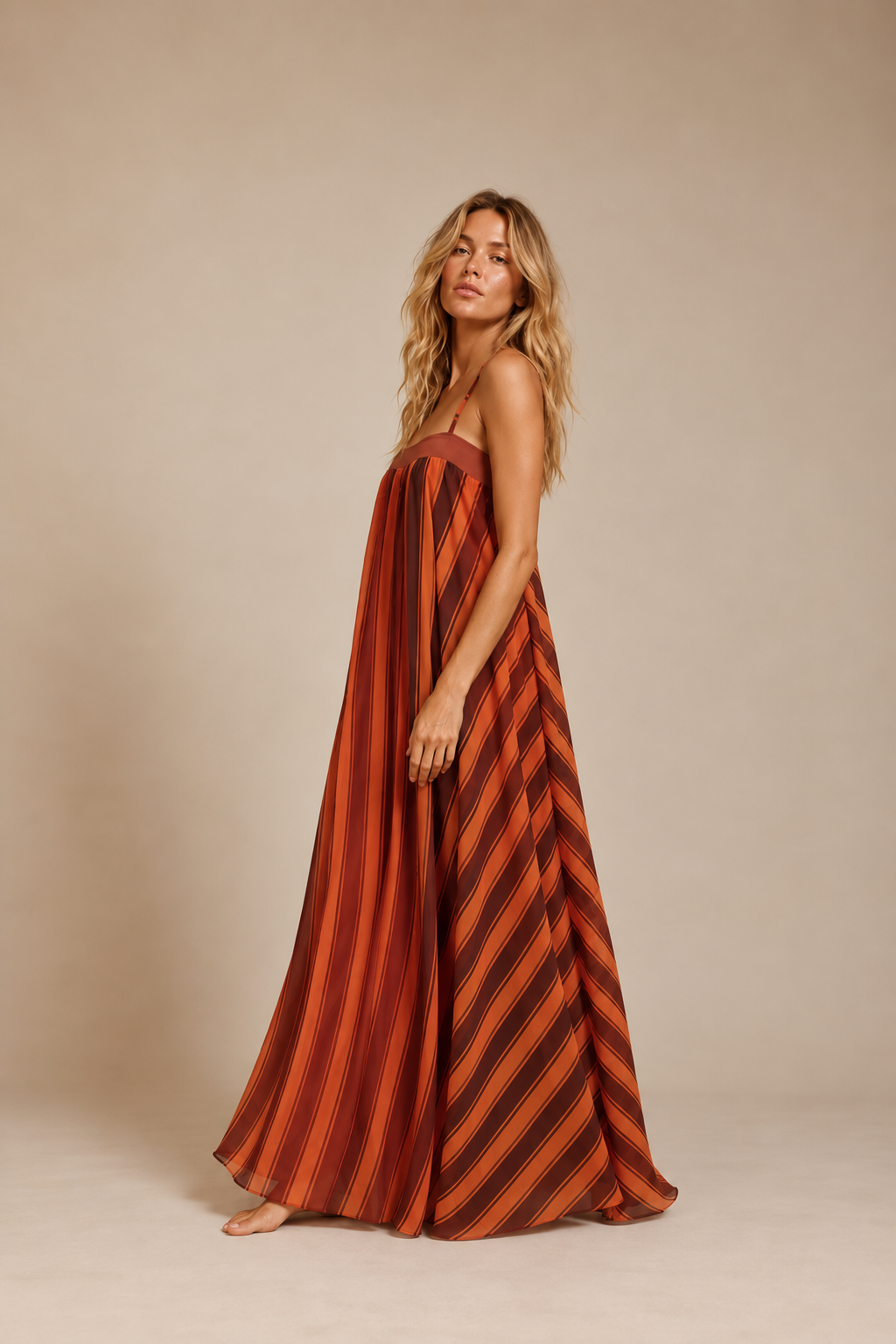 Malibu Sunset Striped Maxi Dress