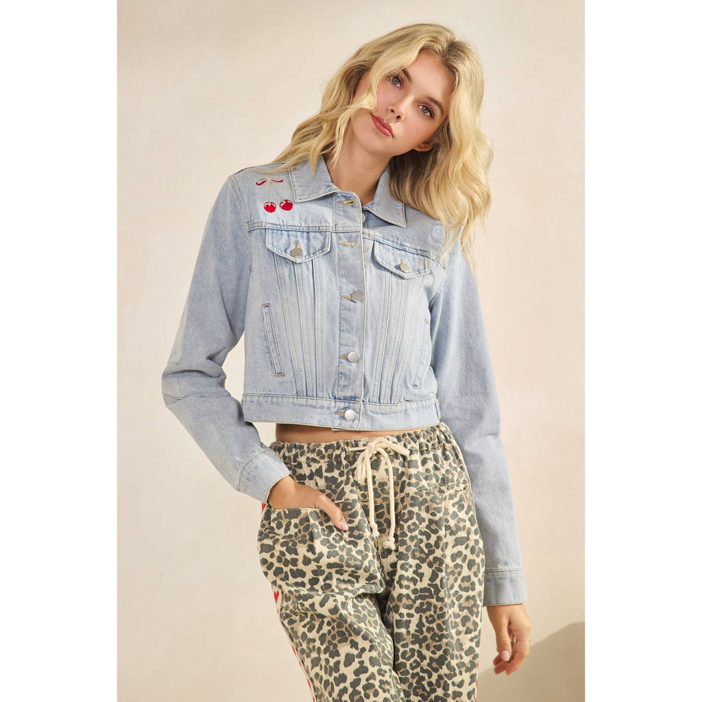 Cherry Crush Denim Jacket