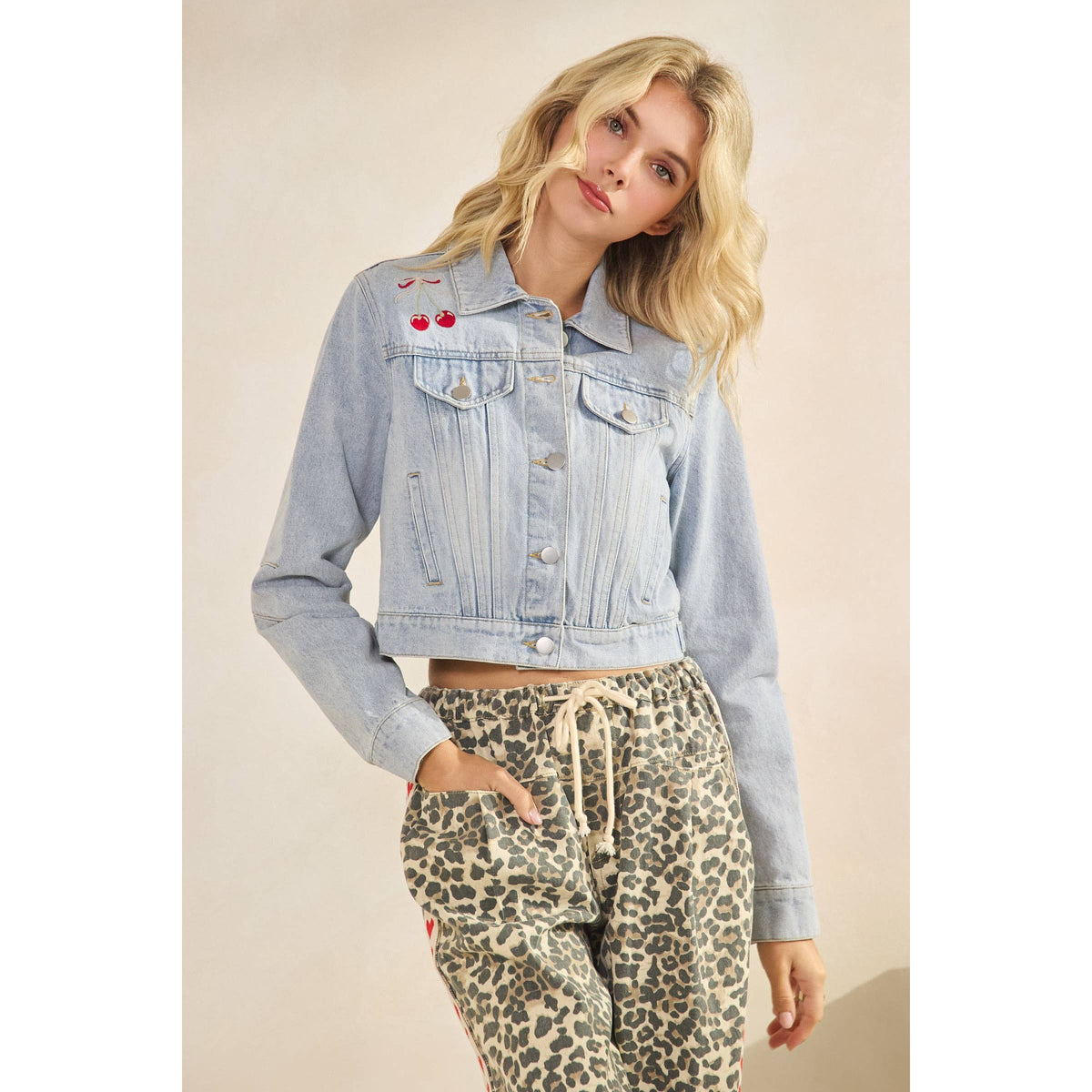 Cherry Crush Denim Jacket