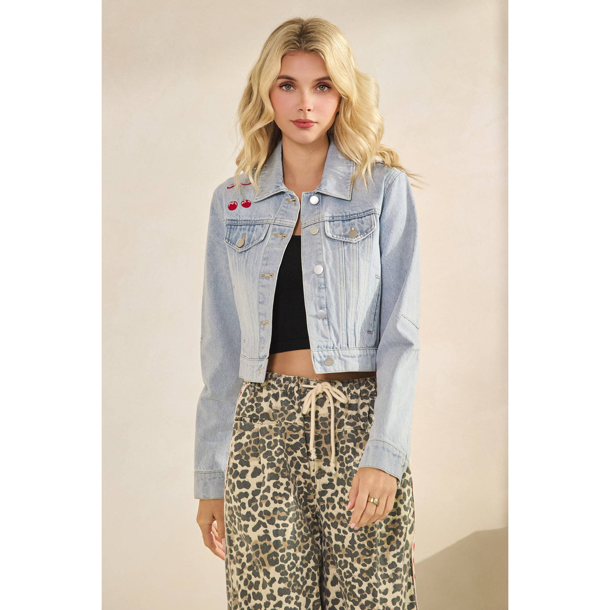 Cherry Crush Denim Jacket