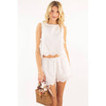 Coastal Breeze Eyelet Side Tie Top