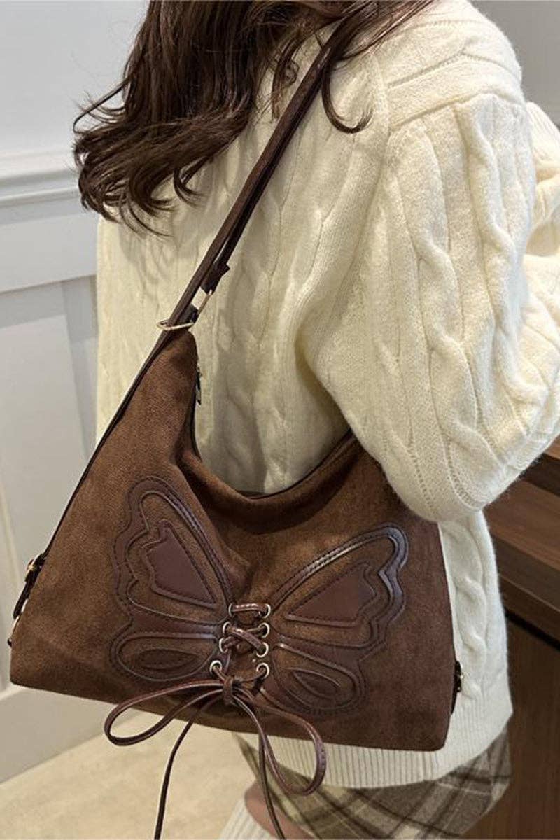 Canyon Butterfly Lace-Up Shoulder Bag