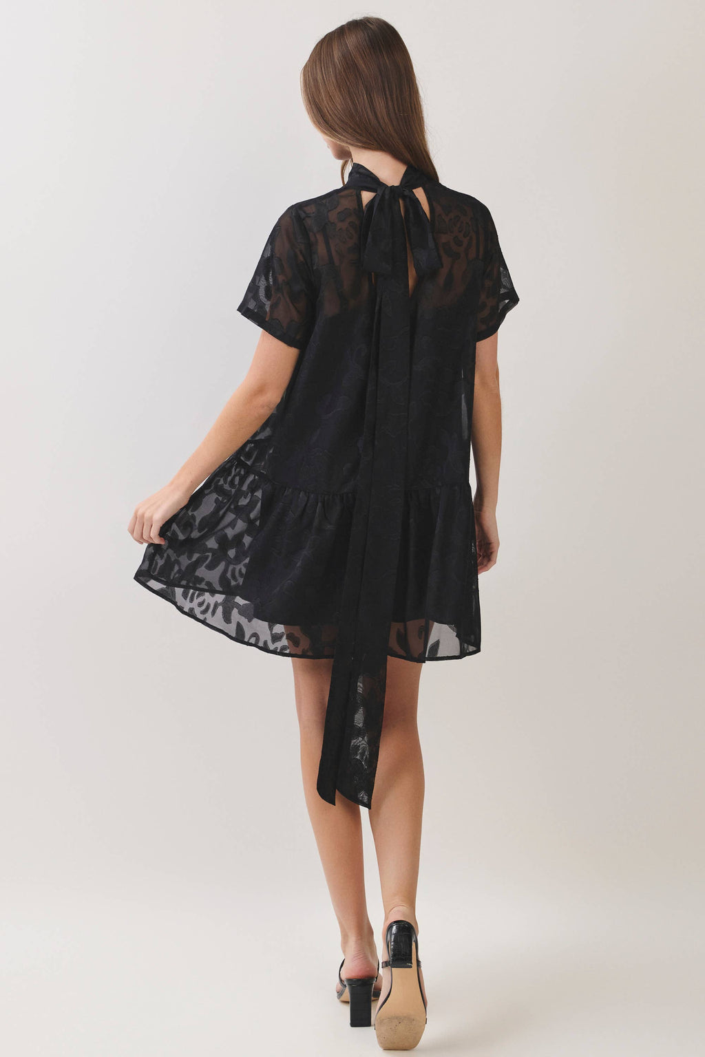 After Dark Floral Jacquard Mini Dress