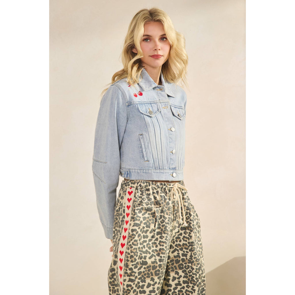 Cherry Crush Denim Jacket