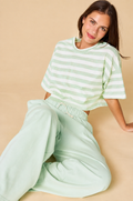 Mint to Be Striped Crop Tee